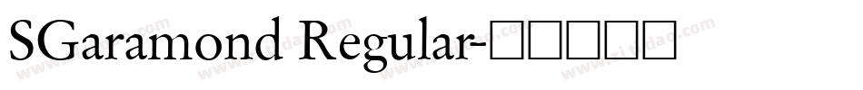 SGaramond Regular字体转换